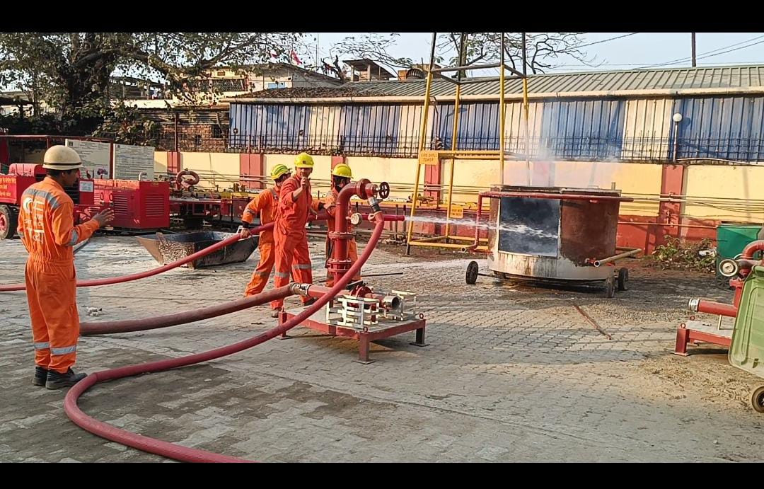 Mock drill of Fire Fighting training at Nazira Assam asset